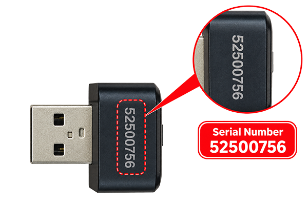 Vị trí Serial Number trên sản phẩm Ottocast Mini Pico